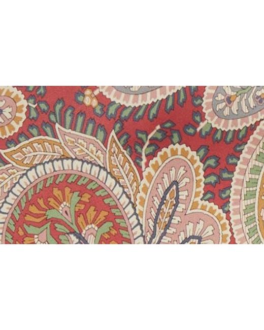 Etro Multicolor Paisley Print Long Sleeve Faux Wrap Jersey Dress