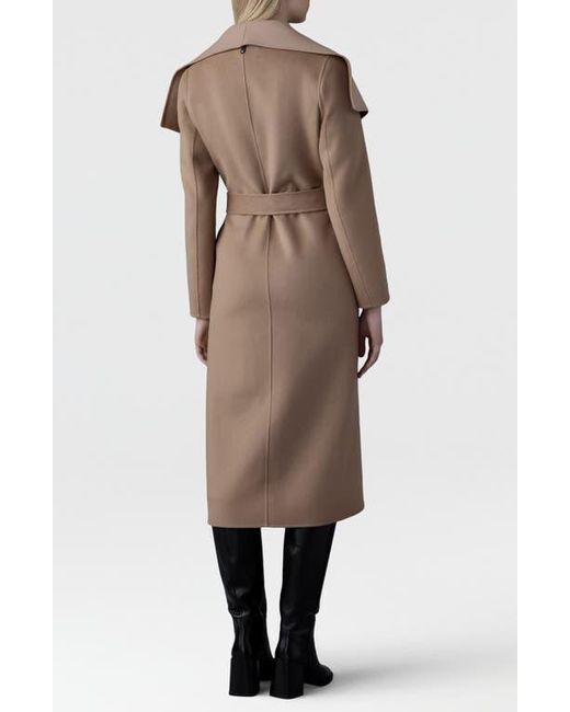 Mackage Natural Mai Wool Long Wrap Coat