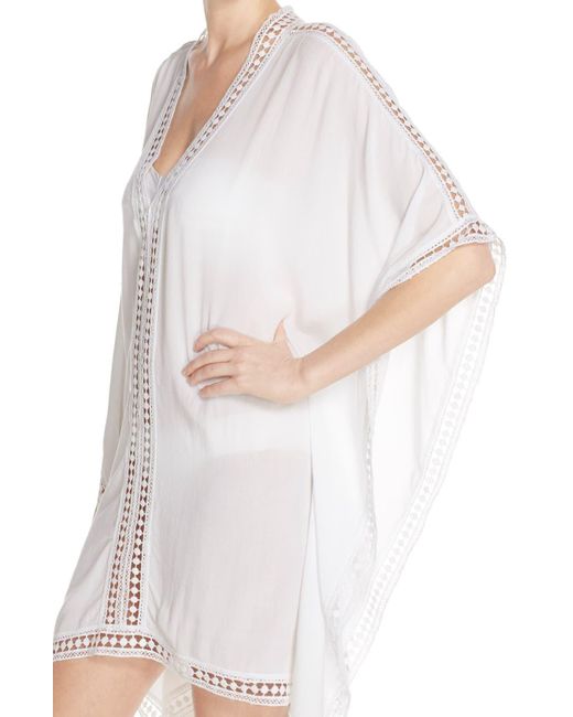 Tommy Bahama White Lace Trim Cover-up