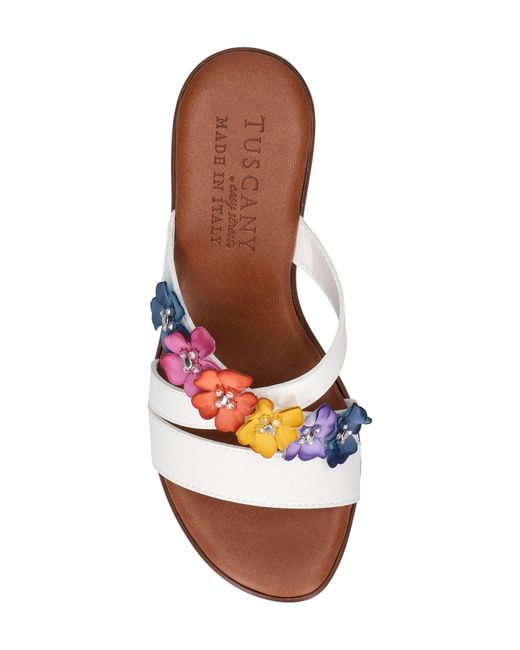 TUSCANY by Easy StreetR White Tuscany By Easy Street Bellefleur Wedge Sandal