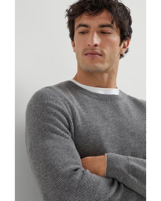 Brunello Cucinelli Gray English Rib Knit Sweater for men