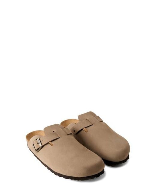 Mango Brown Leather Clog