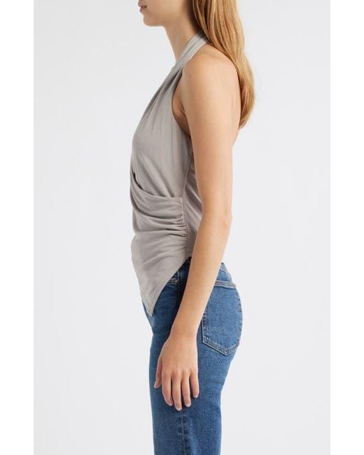 Mango White Toucan Wrap Halter Top