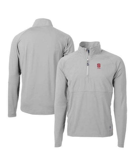 Cutter & Buck Gray Nc State Wolfpack Adapt Eco Knit Hybrid Recycled Quarter-zip Pullover Top At Nordstrom for men