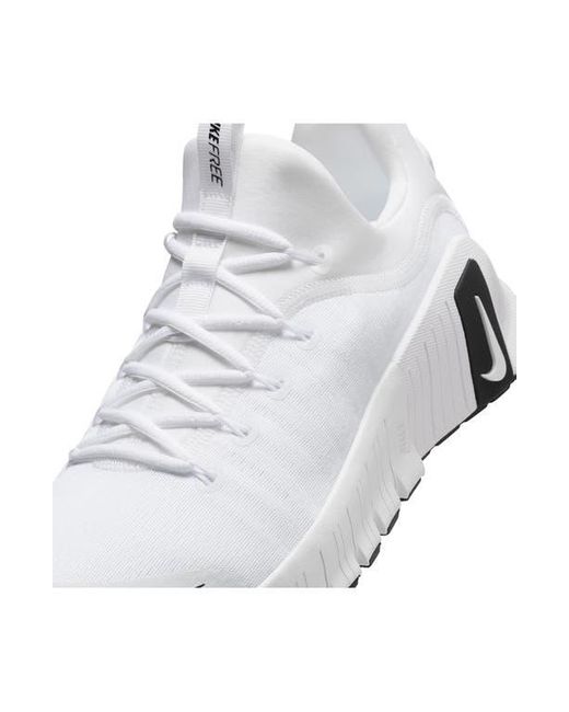 Nike White Free Metcon 6 Training Shoe for men