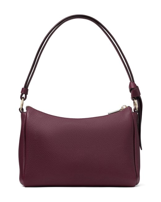 Kate Spade Medium Knott Pebble Leather Shoulder Bag in Purple Lyst