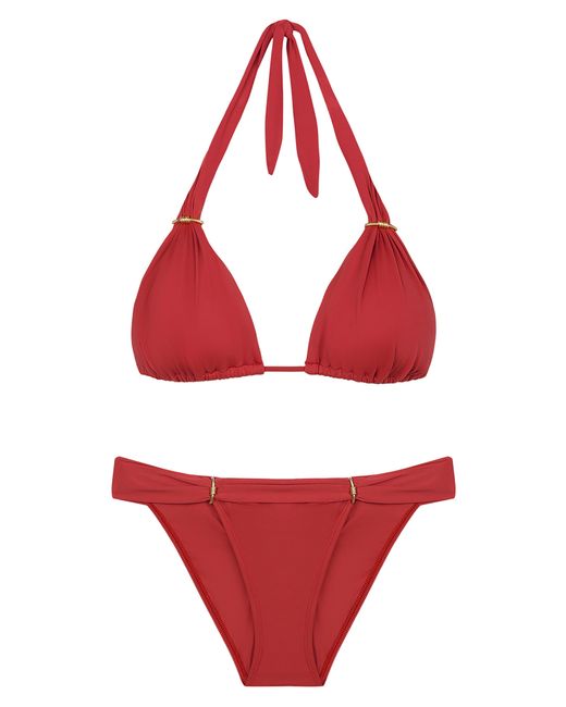 ViX Red Bia Solid Bikini Top