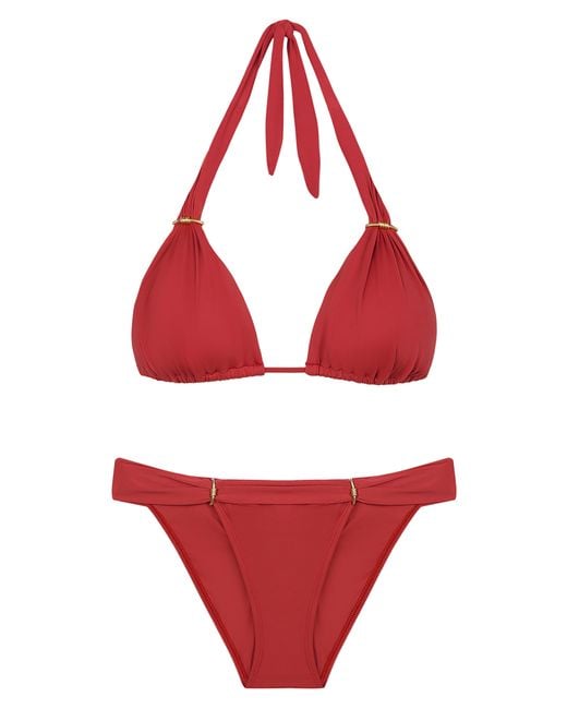 ViX Bia Solid Bikini Top in Red | Lyst