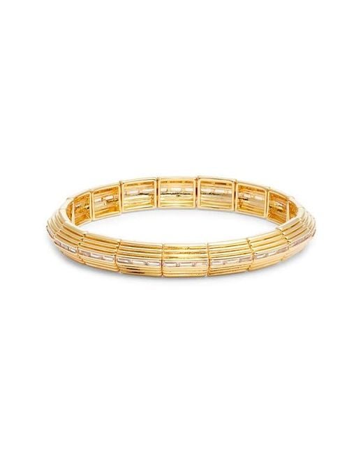 Nordstrom Metallic Cubic Zirconia Inset Deco Stretch Bracelet
