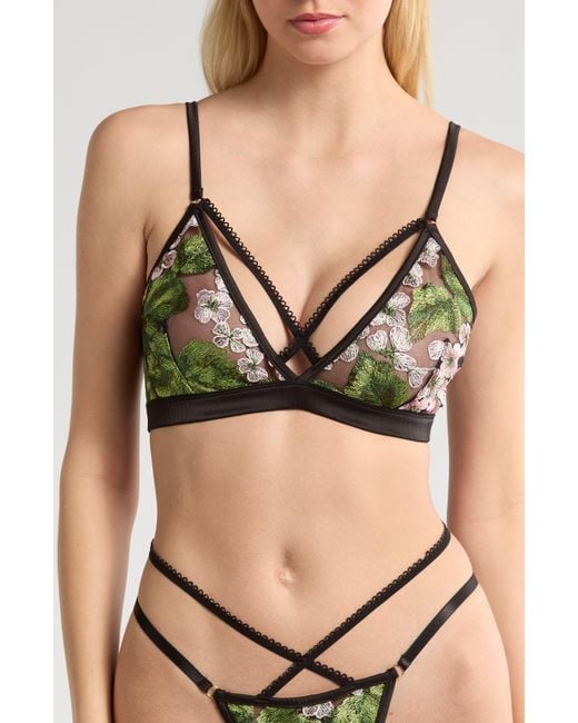 Kilo Brava Black Hydrangea Lace Underwire Bra