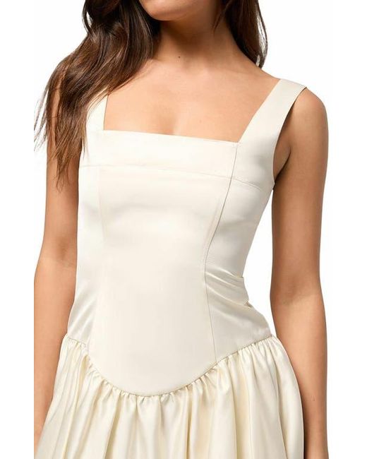 strapless open back dress Strapless Peplum Mini Dress – WeWoreWhat main image 0