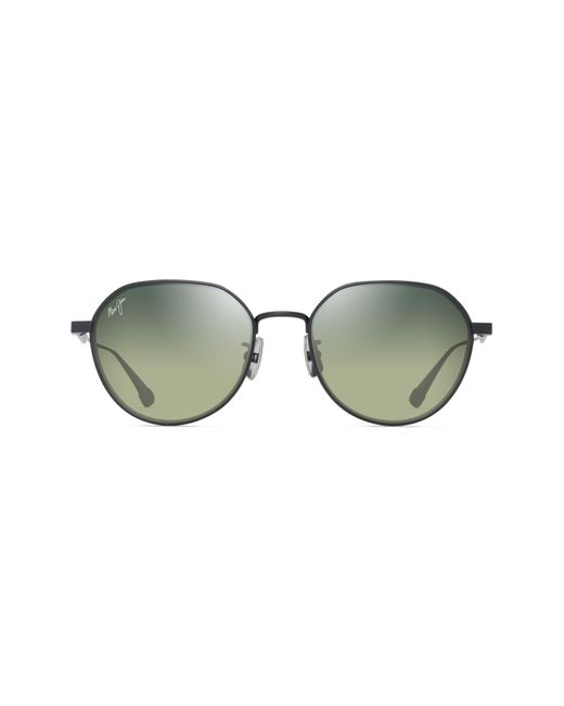 Maui Jim Green Kaulana 55mm Gradient Polarized Round Sunglasses for men