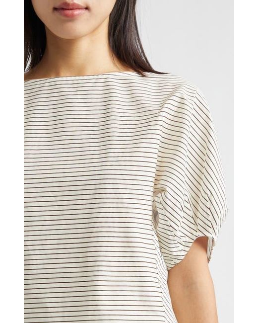 Staud Gray Didi Stripe Top