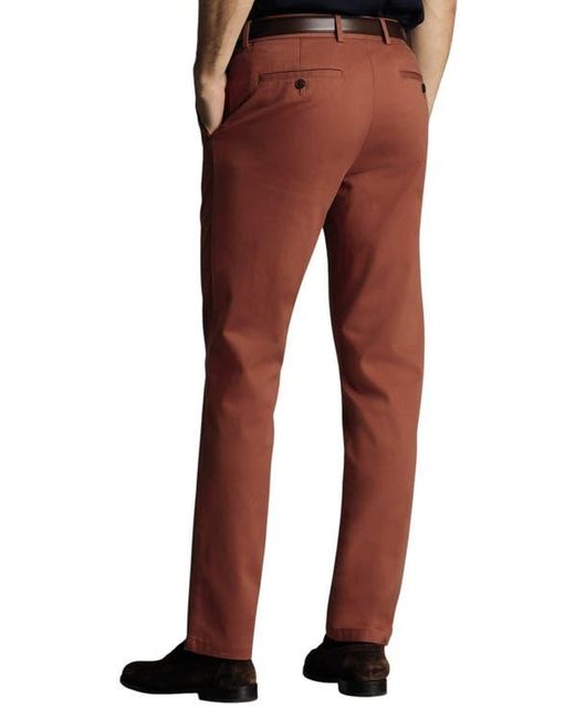 Charles Tyrwhitt Red Ultimate Non-Iron Chinos for men