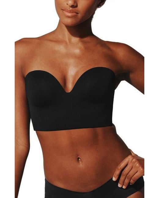 Thirdlove Black Zero Edge Strapless Underwire Bustier Bra