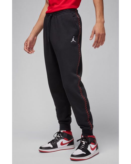Nike Black Jordan Cotton Blend Fleece joggers for men