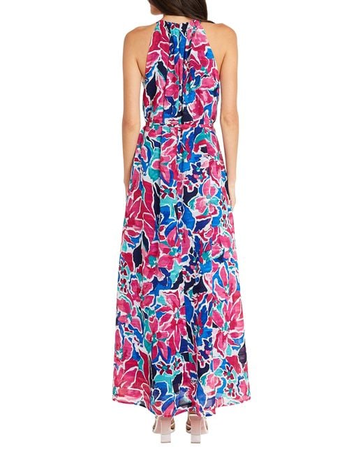 Maggy London White Floral Maxi Dress