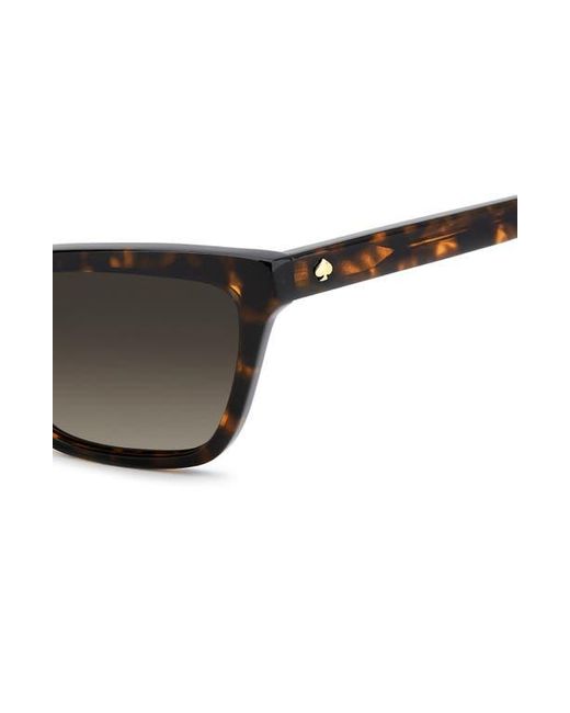 Kate Spade Black Aisha 55Mm Gradient Ectangular Sunglasses