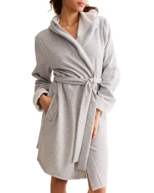 Fleur't Gray Cozy Short Robe