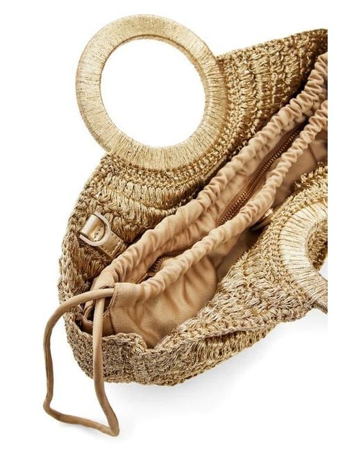 Desigual Metallic Raffia Bag