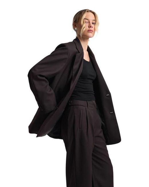 ALMINA CONCEPT Black Oversized Double Button Blazer