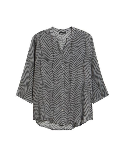 Apny Black Abstract Print Button-Up Shirt