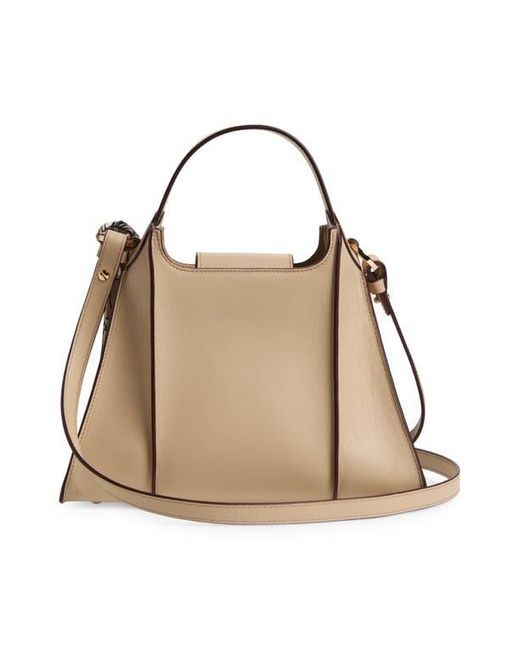 Strathberry Natural Arkshell Top Handle Leather Bag
