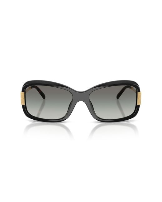 Tory Burch Gray Rectangular Sunglasses