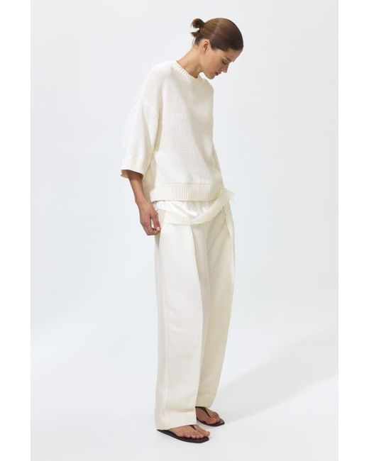 H&M White Layered Jumper