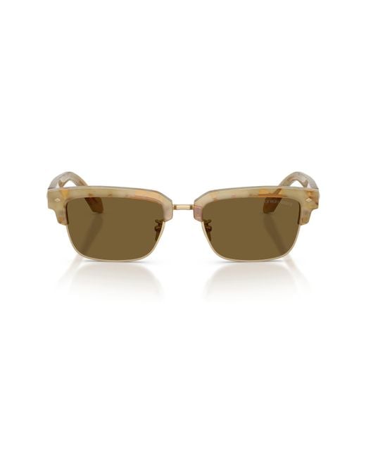 ARMANI EXCHANGE Brown 52Mm Rectangular Sunglasses for men