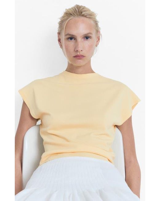 Mango Yellow Cap Sleeve Fine Knit Sweater