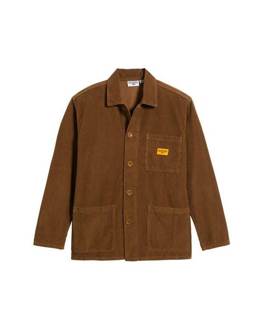 Service Works Brown Organic Cotton Corduroy Button-Up Chore Coat for men