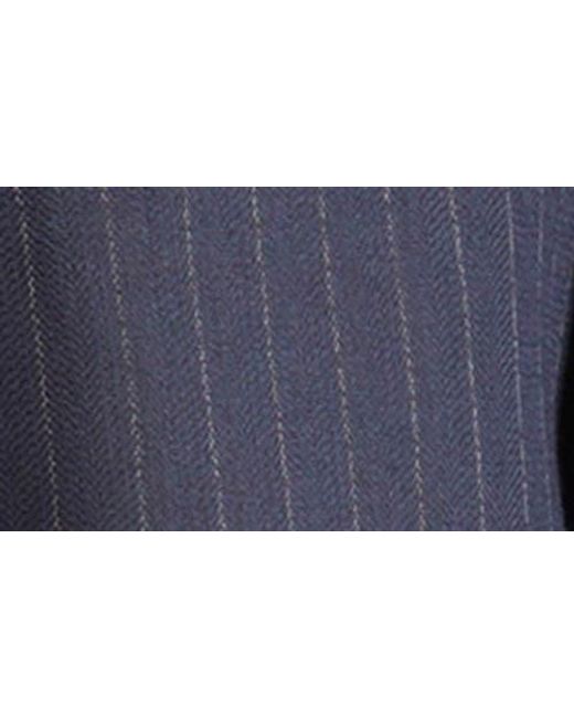 Golden Goose Deluxe Brand Blue Journey Pinstripe Wool Blend Blazer