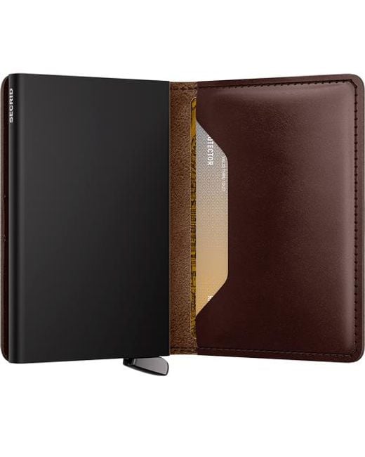Secrid Brown Premium Slimwallet+ Dusk for men
