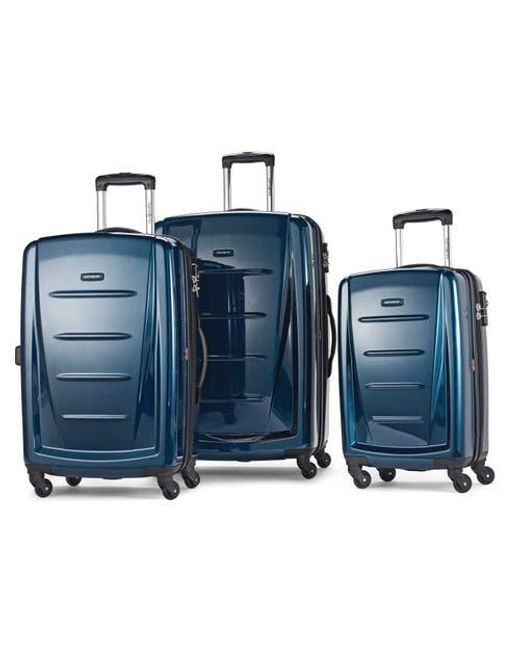 Samsonite Blue Winfield 2 Carry-On 20-Inch Hardside Luggage With Spinner Wheels