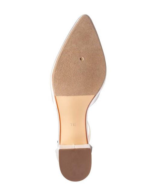 Touch Ups White Tegan Ankle Strap Pointed Toe Pump