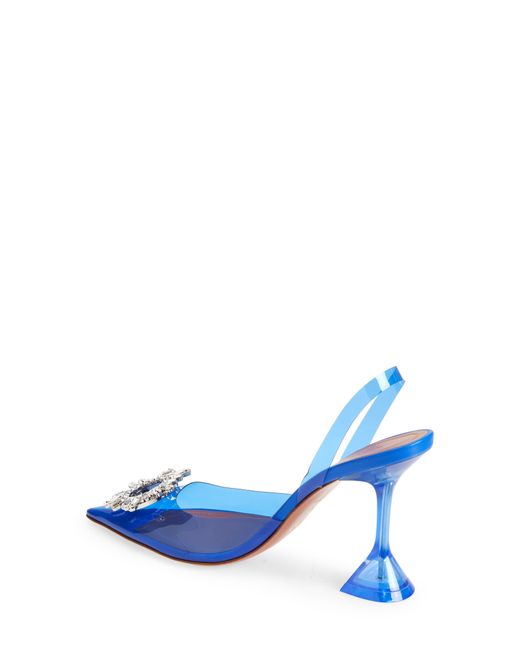 AMINA MUADDI Begum Glass Pointed Toe Slingback Pump in Blue | Lyst