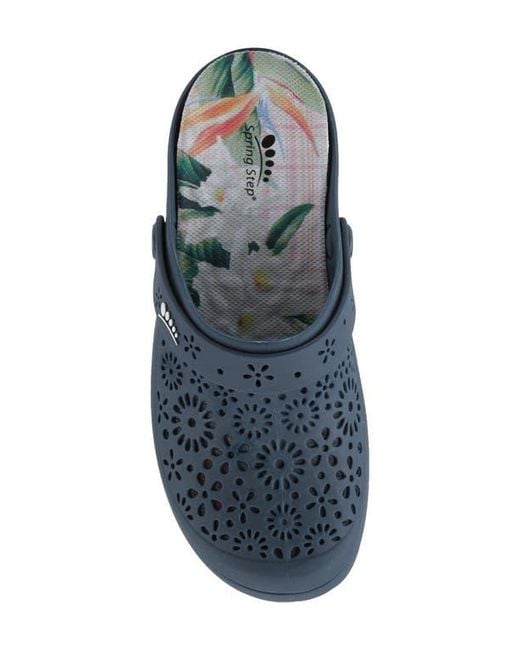 Spring Step Blue Contigo Clog