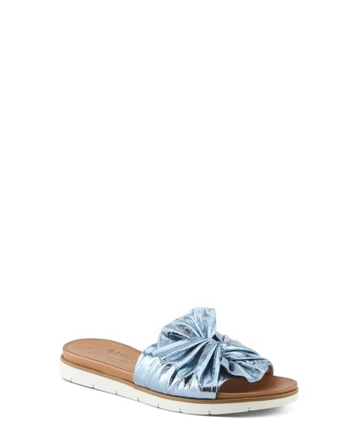 Spring Step White Lavona Slide Sandal