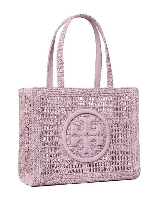 Tory Burch Red Ella Small Hand Crochet Tote