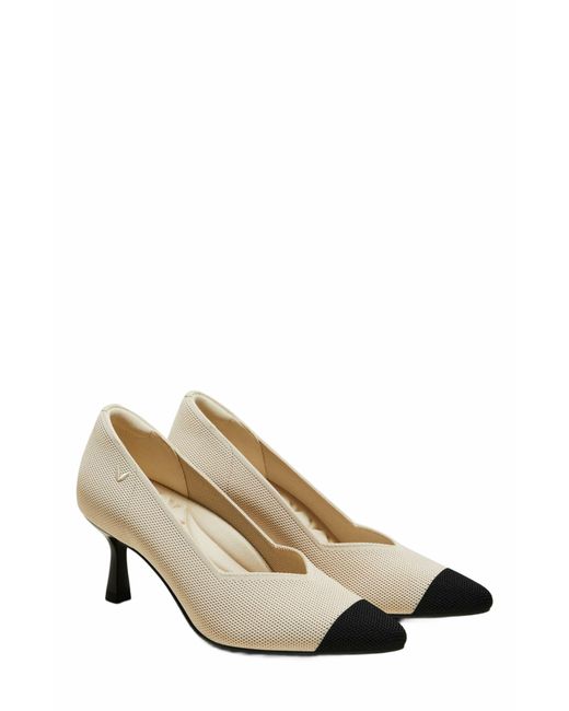 VIVAIA Metallic Pointed-Toe Mid Heels