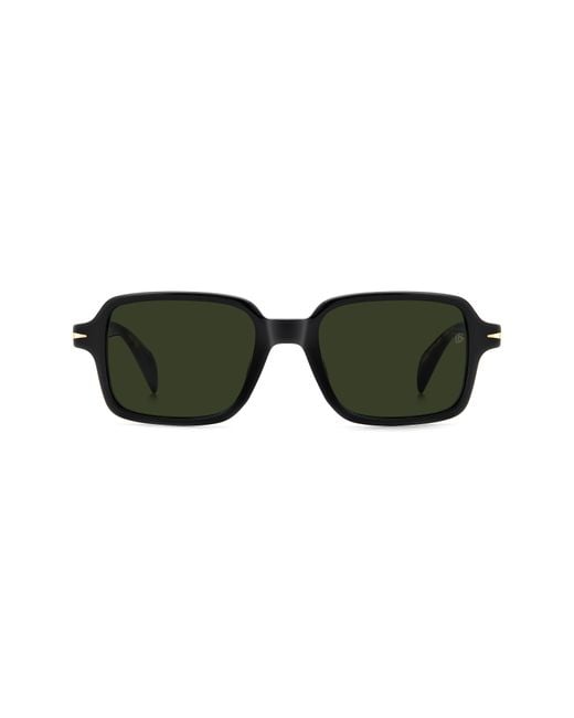 David Beckham Green 51Mm Rectangular Sunglasses for men