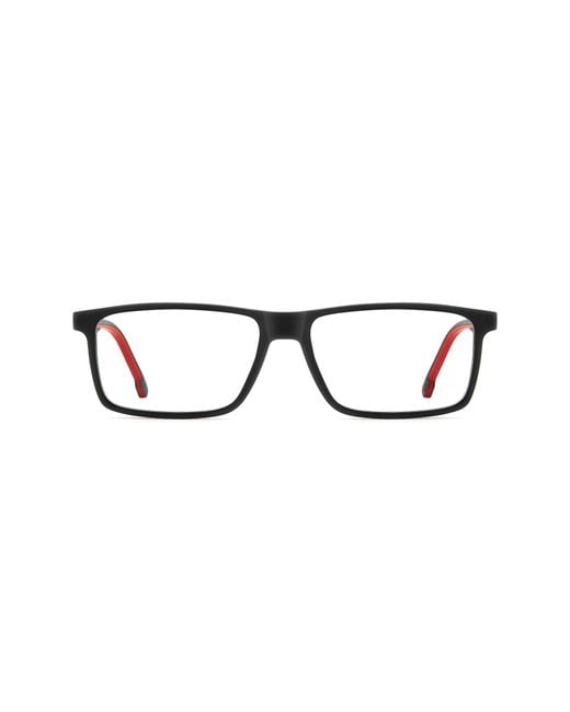 Carrera Black 56Mm Rectangular Optical Glasses for men