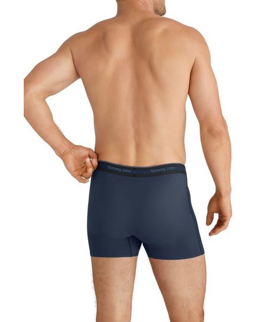 Tommy John Blue 3-Pack Comfort Micro 4-Inch Boxer Briefs for men