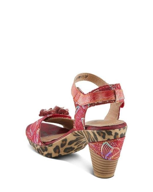 Spring Step Red Wildcat Ankle Strap Sandal