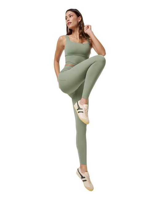 Travis Mathew Green Moveknit Drawstring Waist Leggings