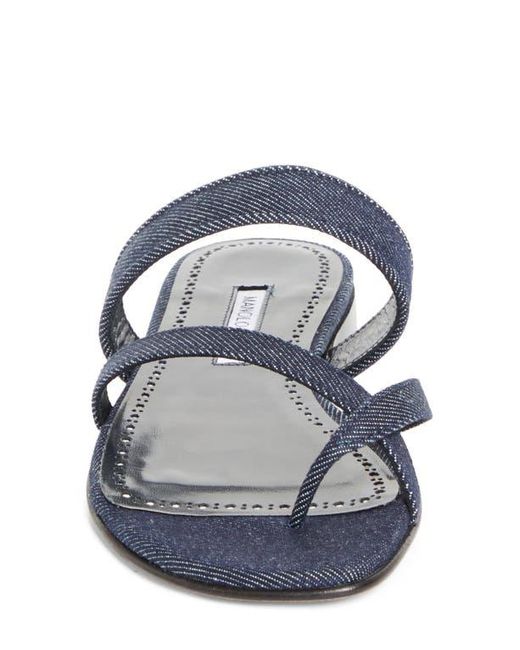 Manolo Blahnik White Susaperf Crossover Sandal