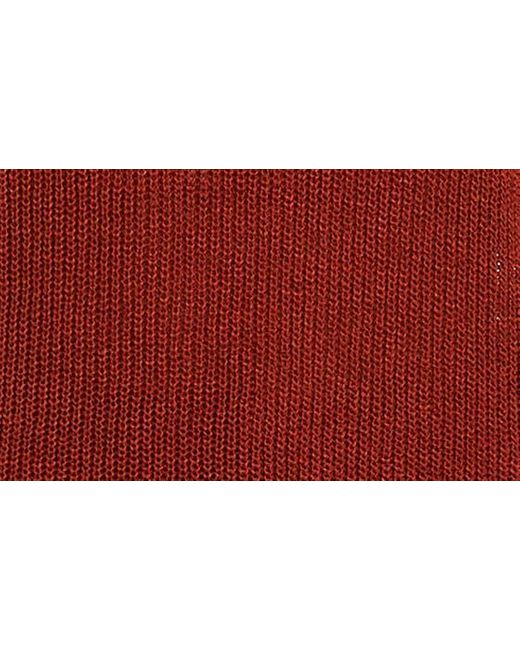Max Mara Red Diretta Cotton & Linen Raglan Sleeve Tunic Sweater