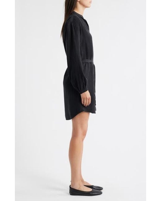 Bella Dahl Black Long Sleeve Belted Minidress