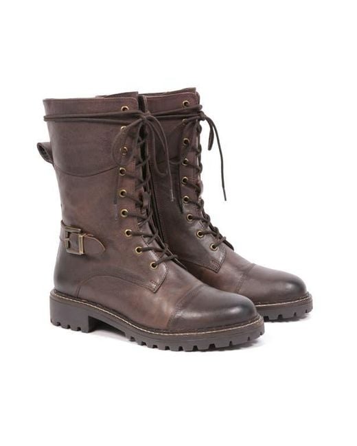 Celtic & Co. Brown Tall Ankle Lace Up Boot